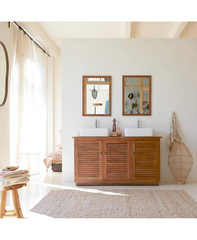 Tikamoon Loggia 130 acacia vanity unit