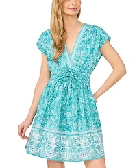 CeCe Women's V-Neck Pull-On Multi-Tie Dress