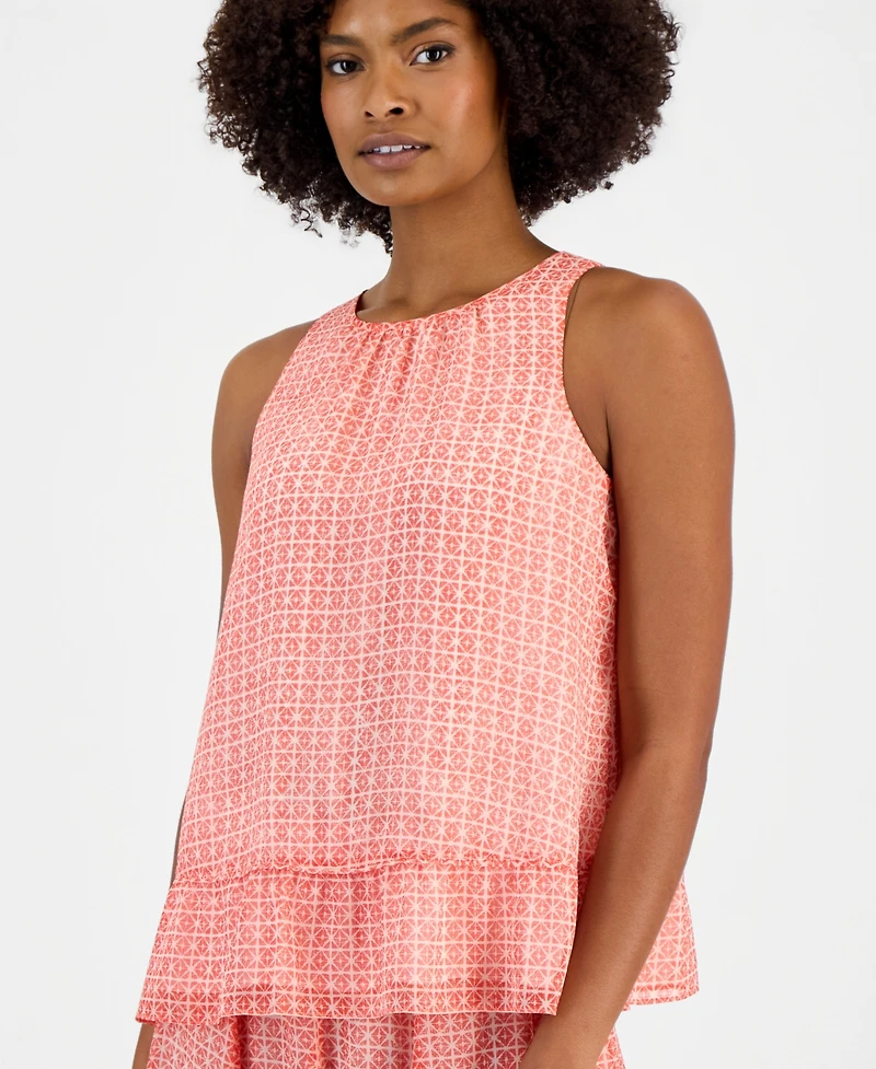 Vince Camuto Women's Peplum-Hem Sleeveless Top