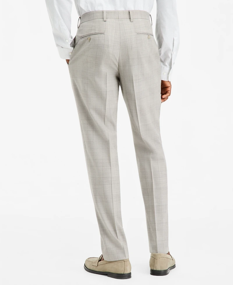 Ted by Baker Men's Modern-Fit Gray Plaid Suit Separate Pants