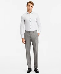 Ted by Baker Men's Modern-Fit Gray & Wine Plaid Suit Separate Pants