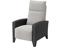 gaomon Wicker Recling Patio Chair with Independent Adjustable Back and Footrest Air Pump Lay Flat Reclining Outdoor Recliner