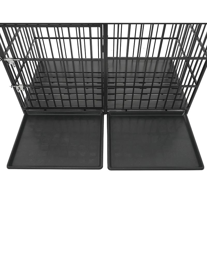 Aostirmotor Extra Large Metal Dog Cage – 61" Heavy Duty Kennel for Large Dogs, Strong & Durable
