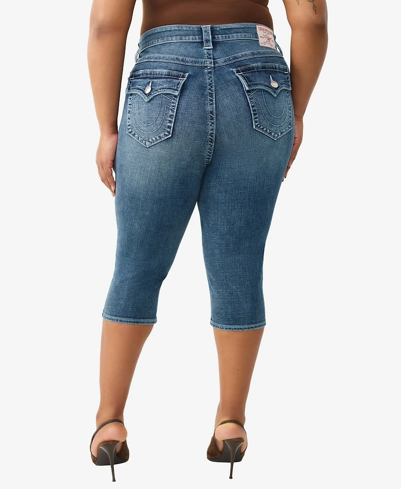 True Religion Plus Jennie Skinny Mid-Rise Capri Pants