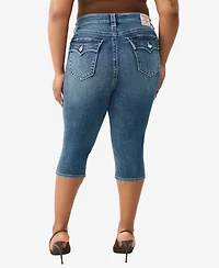 True Religion Plus Jennie Skinny Mid-Rise Capri Pants
