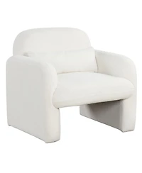Sugift Modern Accent Chair with Waist Pillow and Armrests for Living Room Bedroom