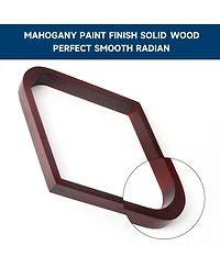 Gse Games & Sports Expert Solid Wood 8 Ball Triangle and 9 Diamond Pool Racks for 2 1/4" Balls