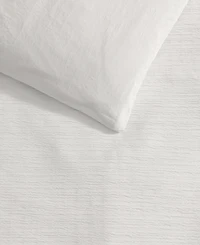 Vera Wang Crinkle Seersucker Solid 3-Pc. Duvet Cover Set