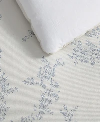 Vera Wang Trailing Vines Cotton 3-Pc. Duvet Cover Set