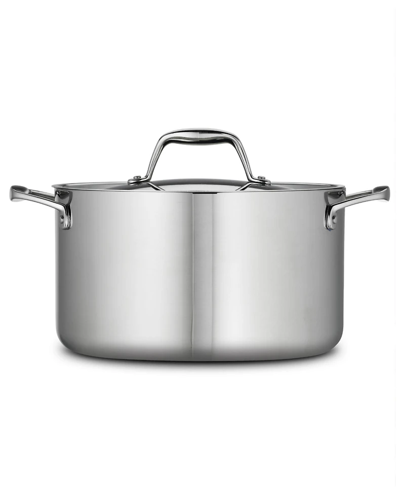 Tramontina Signature 6-Quart Tri-Ply Clad Stainless Steel Sauce Pot with Lid
