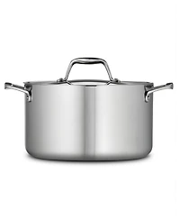 Tramontina Signature 6-Quart Tri-Ply Clad Stainless Steel Sauce Pot with Lid