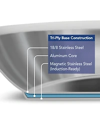 Tramontina Tempo Tri-Ply Base Stainless Steel 12" Large Frying Pan