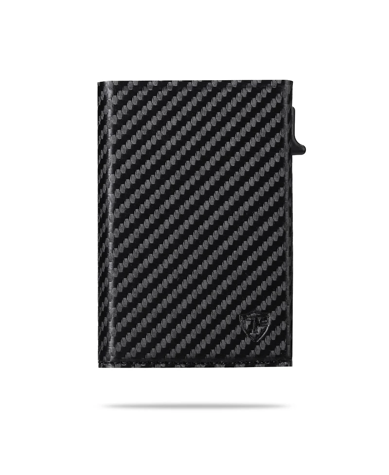 Conceal Plus Men's Card Block Slim Rfid Blocking Credit Card Wallet Pu Carbon