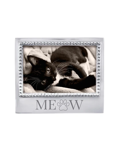 Mariposa Aluminum Meow Beaded Frame, 4" x 6"