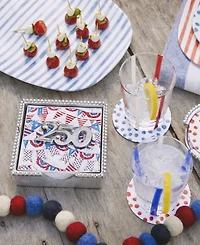 Mariposa Aluminum 250 Beaded 5.75" Napkin Box Set