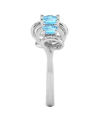 Macy's Amethyst (7/8 ct. t.w.) & Lab Grown White Sapphire (1/4 Ring 14k Gold Over Sterling Silver (Also Available Multi-Stones)