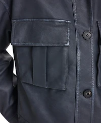 Levi's Women's Faux Leather Button Closure Shacket
