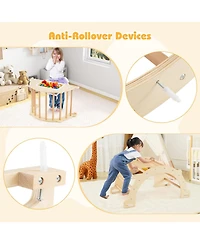 Mecale 8-in-1 Kids Climbing Arch with Sensory Table and Collapsible Storage Bin