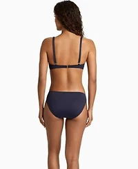 Lauren Ralph Lauren Womens Ring Over The Shoulder V Neck Bikini Top Full Coverage Ring Hipster Bottom