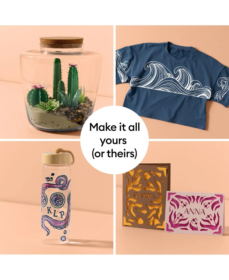 Cricut Explore 5 Crafting Bundle with EasyPress 9x9, Smart Vinyl, Smart Iron-On Sheets and Digital Design eBook