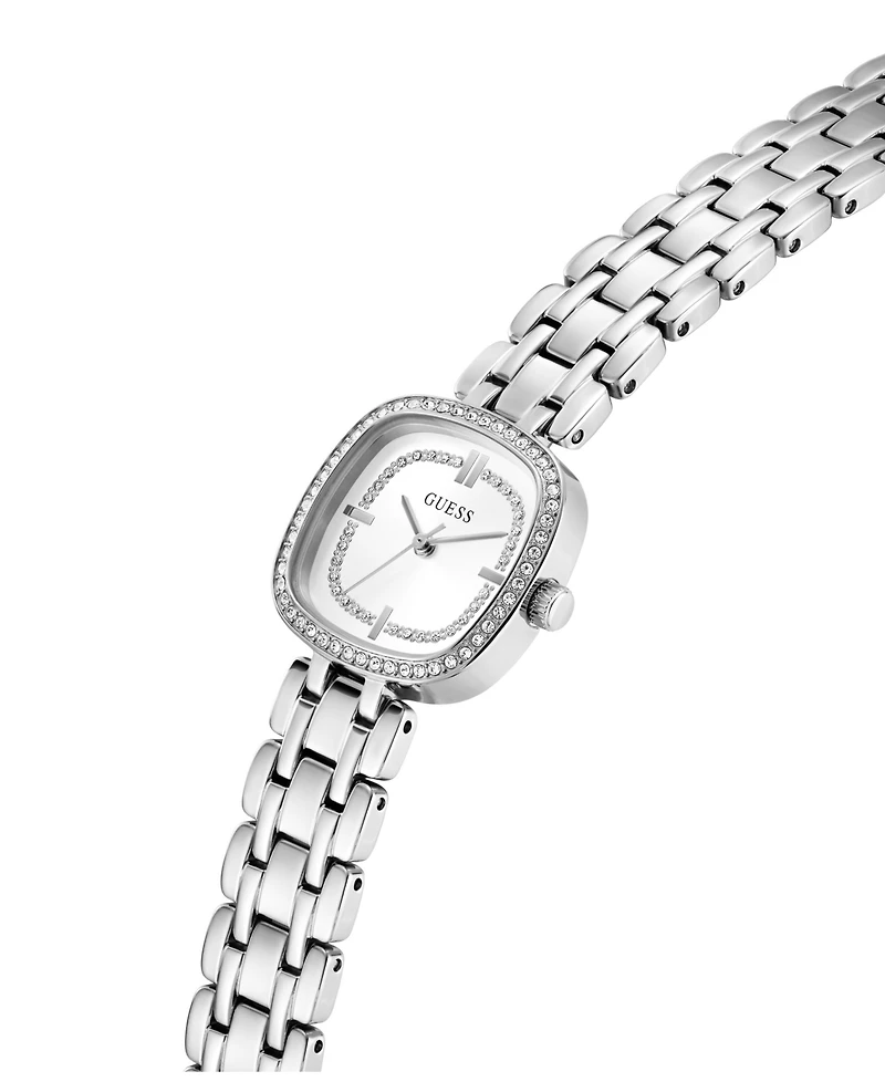 Guess Women's Quartz Silver-Tone Stainless Steel Analog Watch, 25mm