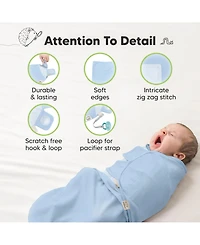 KeaBabies 3pk Soothe Baby Swaddle, Organic Swaddle Sleep Sacks, Newborn, Infant Sack