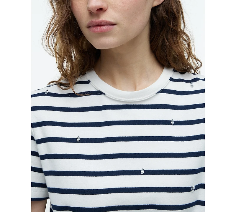 Tommy Hilfiger Women's Ribbed Crewneck T-Shirt
