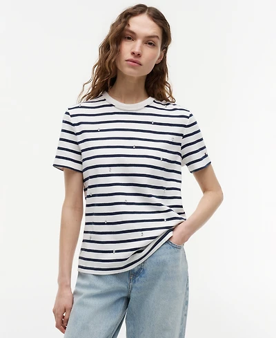 Tommy Hilfiger Women's Ribbed Crewneck T-Shirt