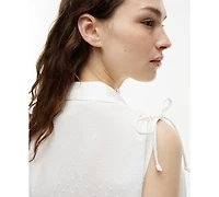 Tommy Hilfiger Women's Tie-Detail Sleeveless Shirt