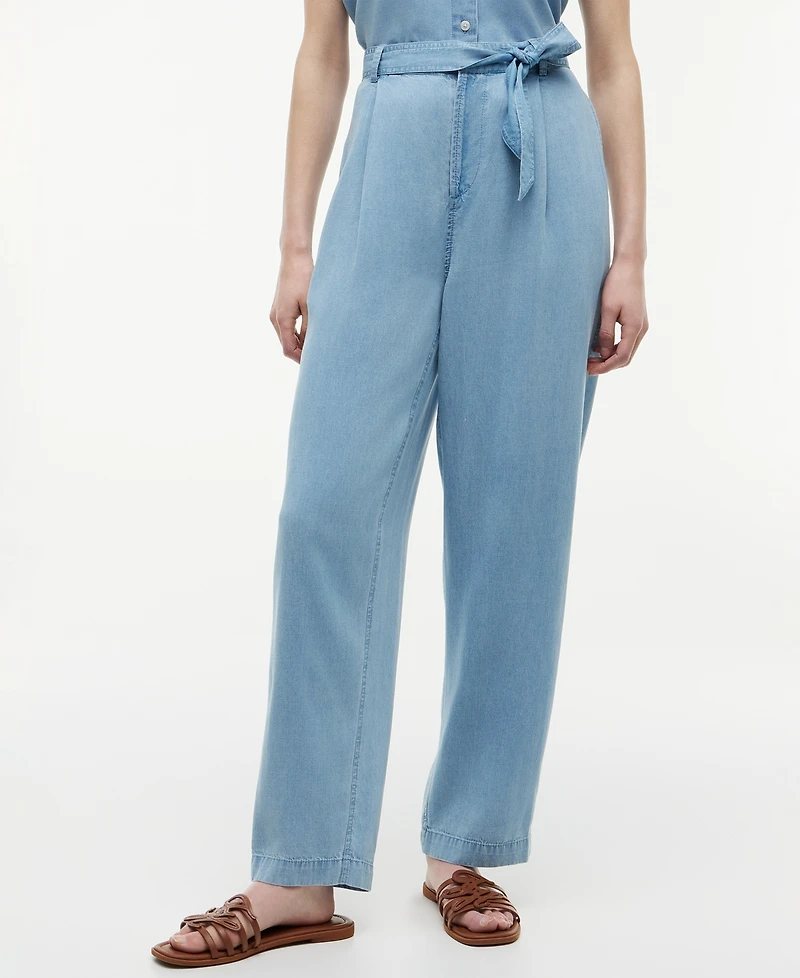 Tommy Hilfiger Women's Chambray Tapered Pants