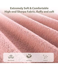 gaomon Queen Boucle Bed Frame Upholstered Headboard Low Profile Platform Rounded Corners No Box Spring