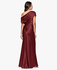 Betsy & Adam Women's Off-The-Shoulder Long Dress
