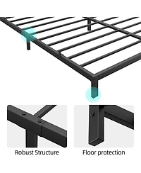 gaomon 10" Queen Metal Platform Bed Frame, Low Profile, Noise-Free, Easy Assembly, Mattress Base, No Box Spring
