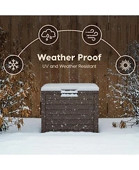 Iris 35-Gallon Outdoor Deck Storage Box, Lockable and Uv-Protected, Weather-Resistant Patio Storage, Durable and Stylish Design