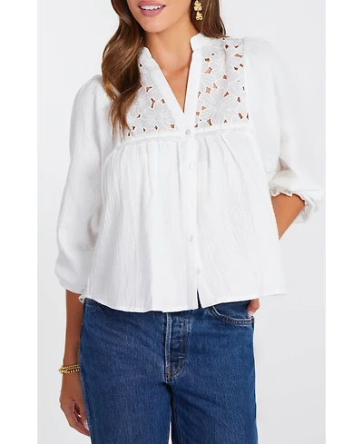 Bishop + Young Women's Flora Texture Pullover