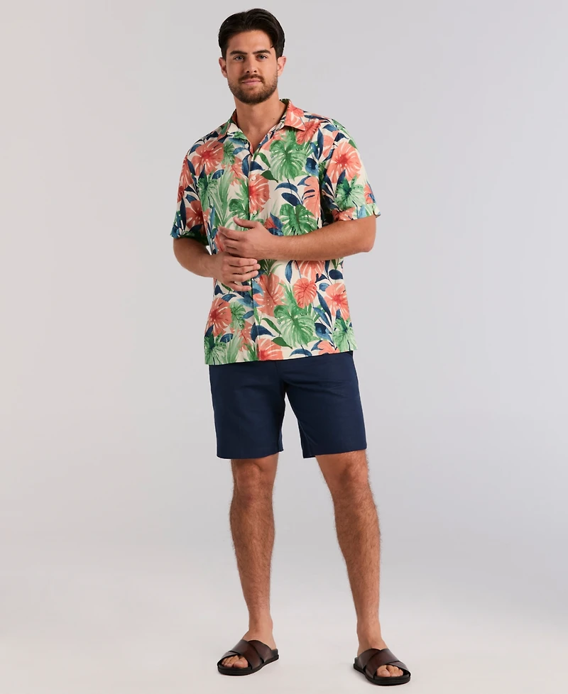 Cubavera Men's Botanical Print Viscose Shirt