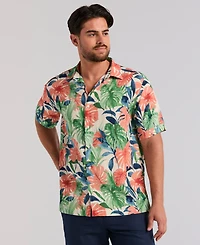 Cubavera Men's Botanical Print Viscose Shirt