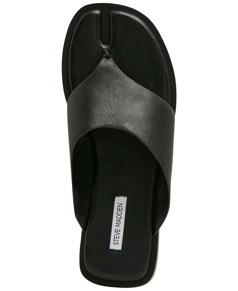 Steve Madden Women's Split Toe Slip-On Flat Sandals