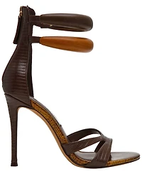 Steve Madden Women's Embellished Stiletto Full Zip Dress Sandals