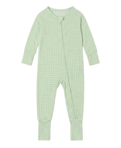 Motette Baby Boy's Pistachio Gingham Bamboo Sleeper