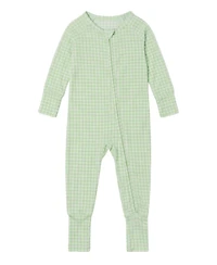 Motette Baby Boy's Pistachio Gingham Bamboo Sleeper
