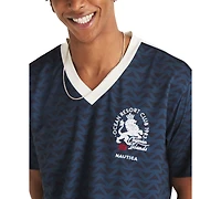 Nautica Men's Shadow Printed Birdseye V-Neck T-Shirt