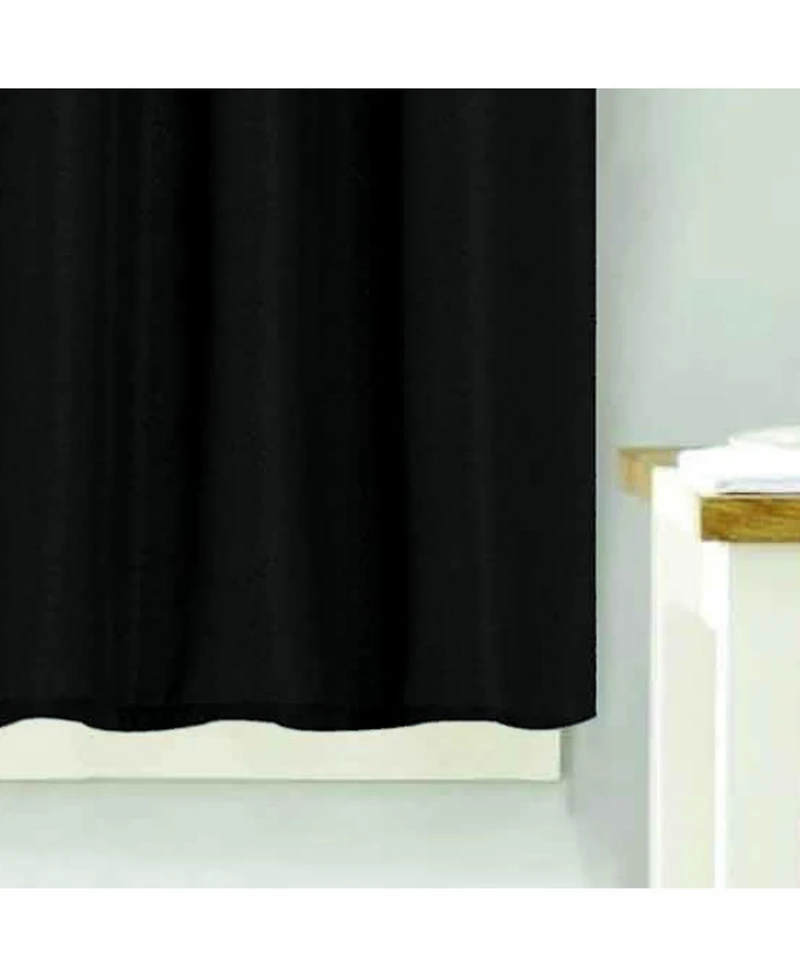 Rt Designers Collection 100% Polyester Gibson Solid 3 Piece Kitchen Curtains Valance and Tiers Set 54" x 18