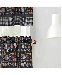 Rt Designers Collection Polyester Cucina Bless 3 Piece Kitchen Curtains Valance and Tiers Set 52" x 18" Muticolor