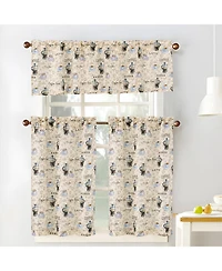 Rt Designers Collection Polyester Cucina Latte Slub 3 Piece Kitchen Curtains Valance and Tiers Set 52" x 18" Muticolor