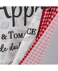 Rt Designers Collection Polyester Cucina Pasta Chef Slub 3 Piece Kitchen Curtains Valance and Tiers Set 52" x 18" Muticolor