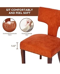 Rainsken Modern Wooden Dining Chairs Set of 2