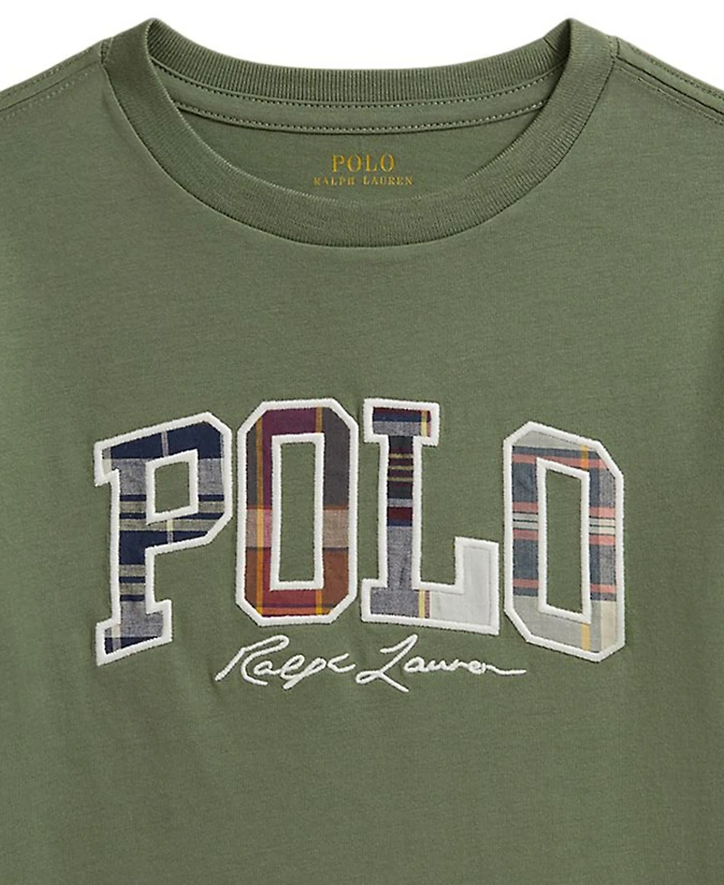 Polo Ralph Lauren Boys' 2-7 Madras-Logo Jersey T-Shirts