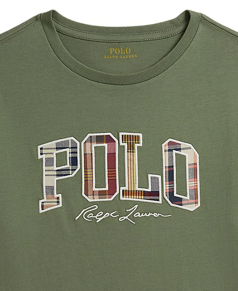 Polo Ralph Lauren Boys' 8-20 Madras-Logo Jersey T-Shirts