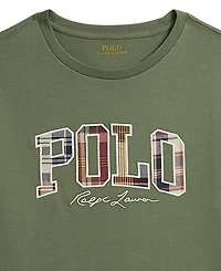 Polo Ralph Lauren Boys' 8-20 Madras-Logo Jersey T-Shirts